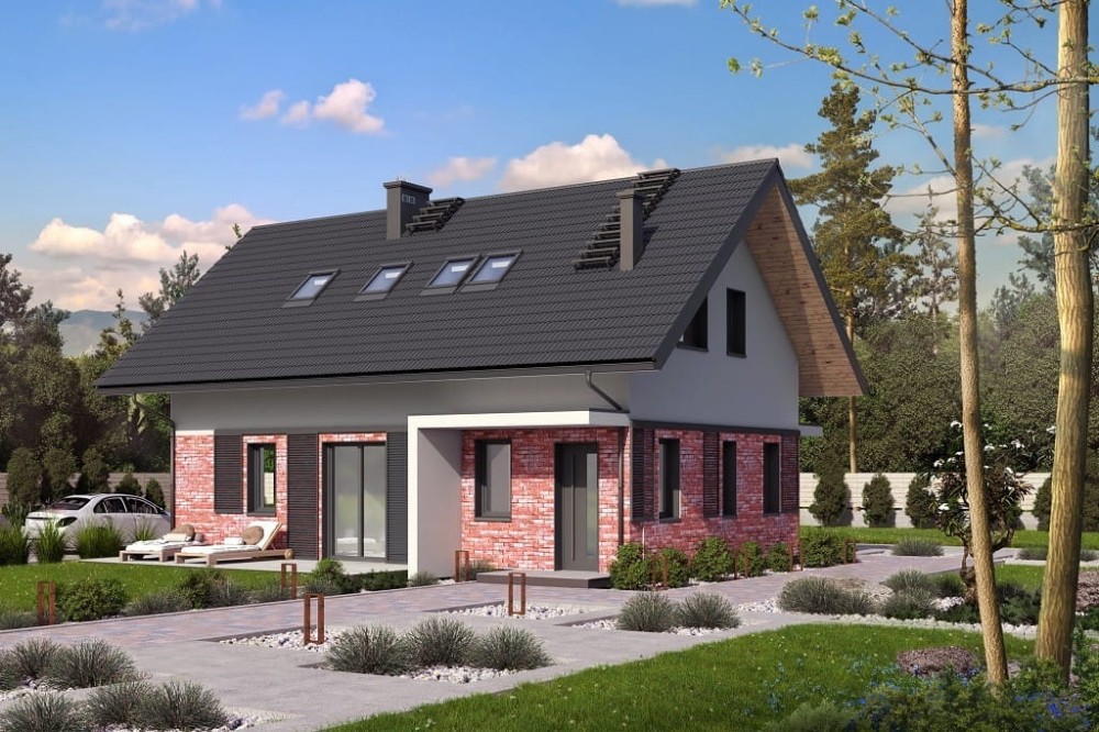 Projekt domu L-6749 - wykończenie elewacji