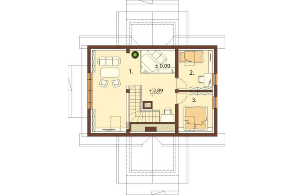 Projekt domu L-6538 - rzut antresoli