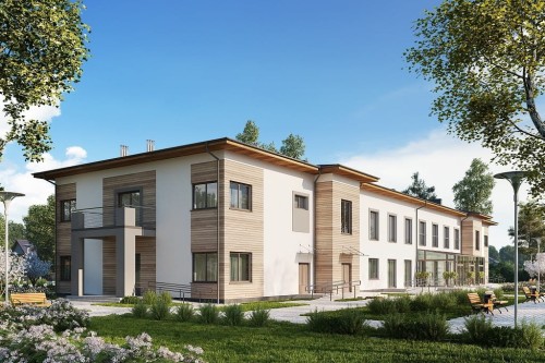 Projekt budynku K-124 - wykończenie elewacji