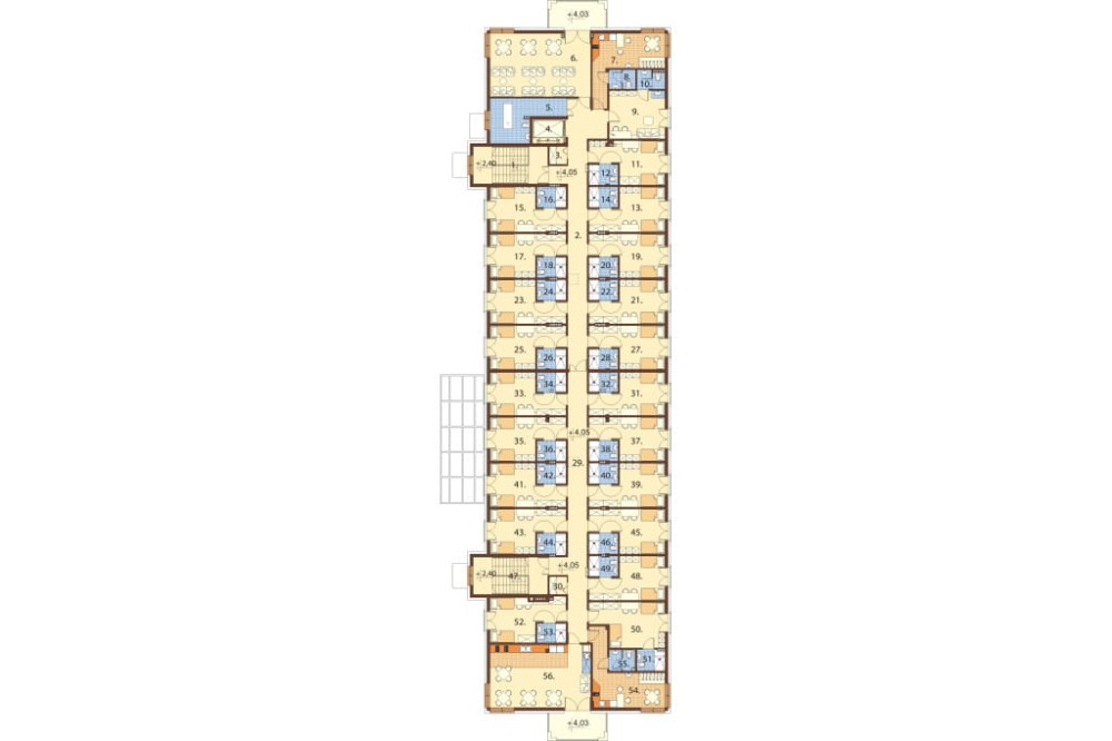 Projekt budynku K-124 - rzut piętra