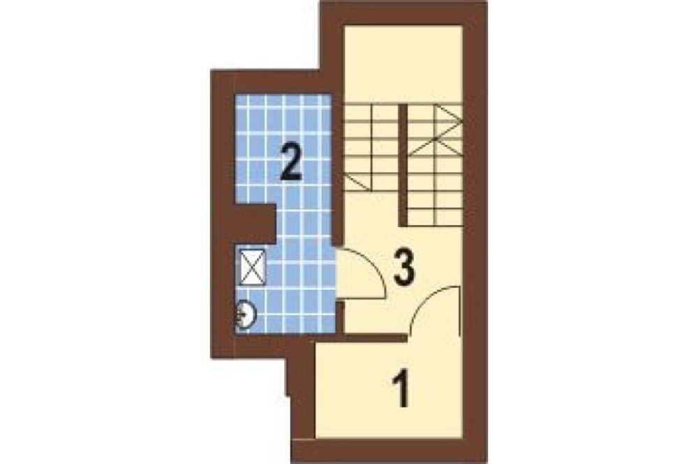 Projekt domu Grodkowo DM-6218, parterowy z poddaszem mieszkalnym, częściowo podpiwniczony, z garażem - rzut piwnicy