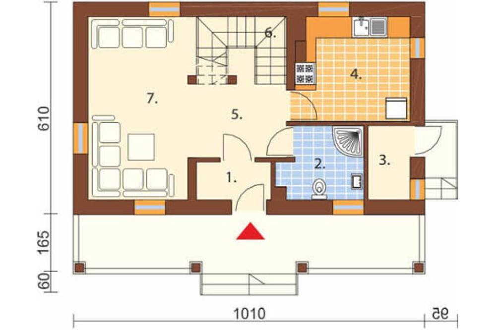 Projekt domu L-6233 - rzut parteru