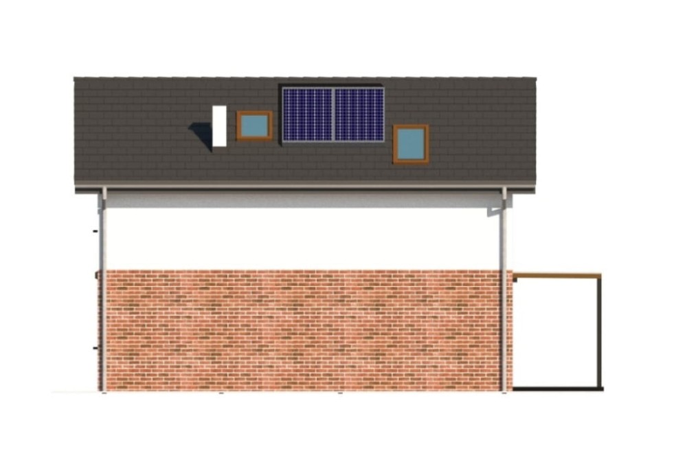 Projekt domu L-6774 - elewacja boczna