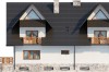 Projekt domu Zakopane 2 L-6551, piętrowy z poddaszem użytkowym i podpiwniczeniem - elewacja ogrodowa