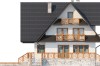 Projekt domu Zakopane 2 L-6551, piętrowy z poddaszem użytkowym i podpiwniczeniem - elewacja prawa