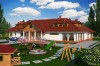 Projekt przedszkola K-45, parterowy z poddaszem użytkowym, bez podpiwniczenia - kolorystyka wersja 1