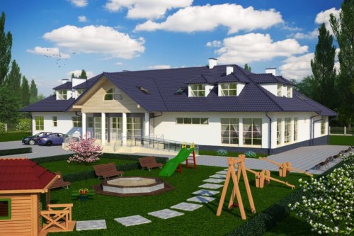 Projekt budynku K-45 - wykończenie elewacji