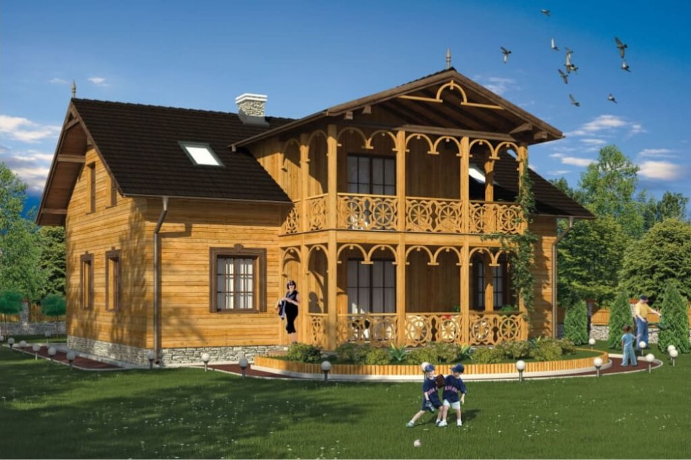 Projekt domu Krosna 2 L-6480, parterowy z poddaszem mieszkalnym, bez podpiwniczenia-kolorystyka wersja 1