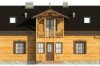 Projekt domu Krosna 2 L-6480, parterowy z poddaszem mieszkalnym, bez podpiwniczenia -elewacja frontowa