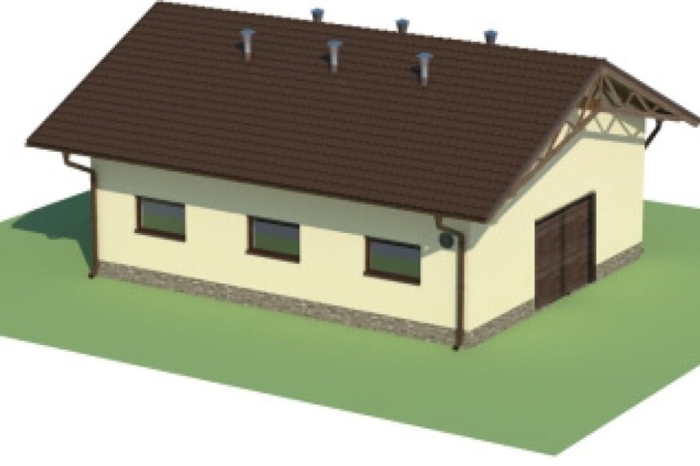 Projekt budynku gospodarczego ZG-88, parterowy, niepodpiwniczony - model