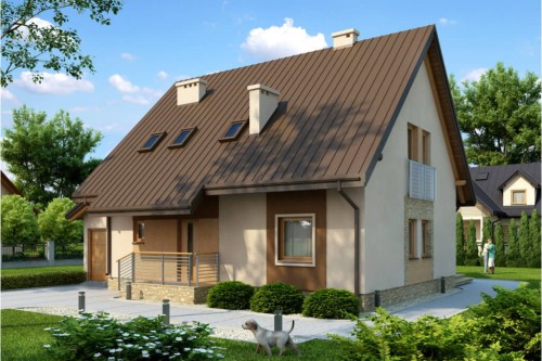 Projekt domu L-6517 - wykończenie elewacji