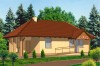 Projekt sklepu K-05, budynek parterowy, niepodpiwniczony - kolorystyka wersja 1