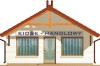 Projekt kiosku handlowego ZG-01, parterowy, niepodpiwniczony, bez garażu - elewacja frontowa