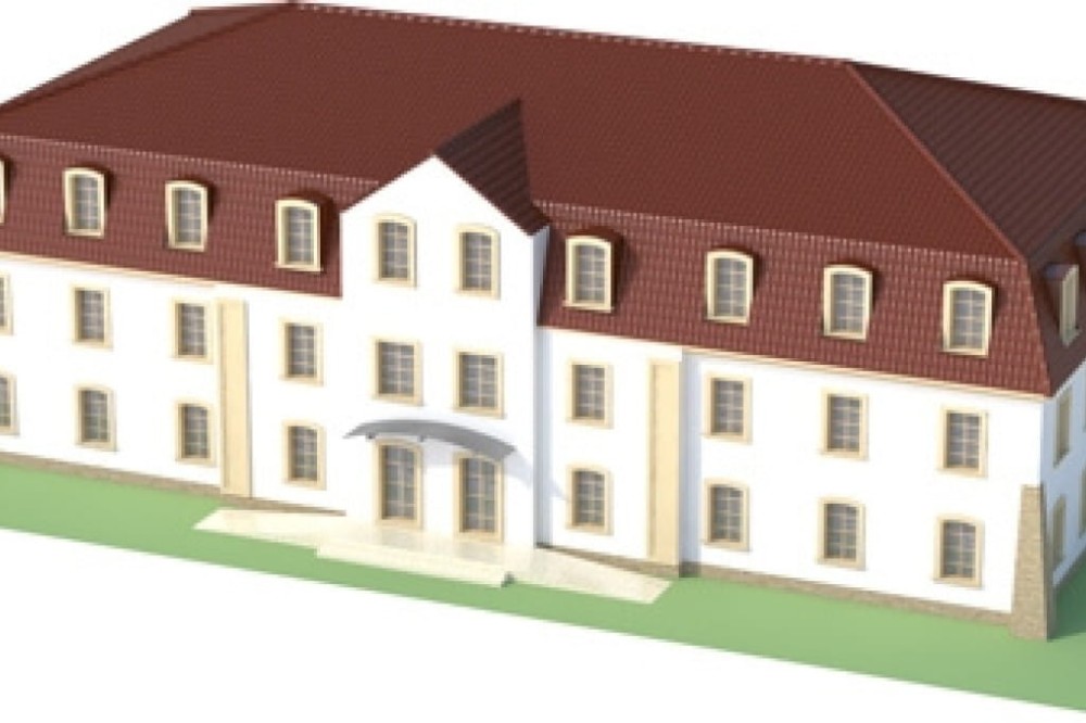 Projekt hotelu LK-74, dwupiętrowy, podpiwniczony, bez garażu - model