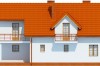 Projekt domu Branice DM-6457, parterowy z poddaszem użytkowym, z garażem, bez podpiwniczenia - elewacja prawa