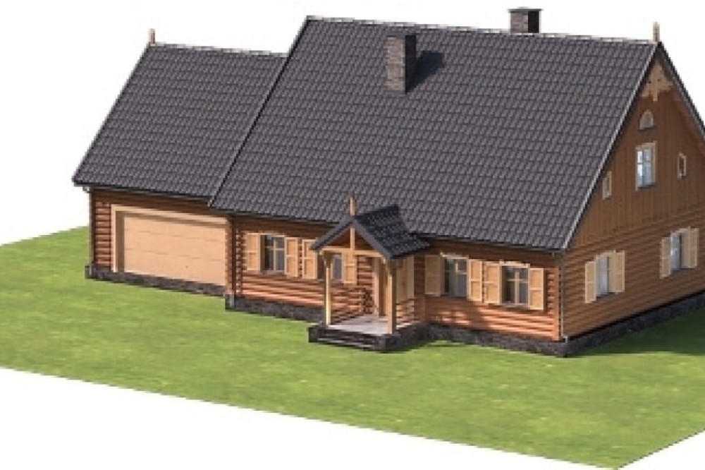 Projekt domu Jałowiec 2 L-6535, parterowy, z poddaszem nieużytkowym do adaptacji, z garażem dwustanowiskowym, bez podpiwniczenia - model