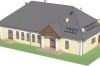 Projekt domu weselnego LK-42, parterowy z antresolą, bez podpiwniczenia, bez garażu - model