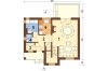 Projekt domu Natalinów L-6251, parterowy z poddaszem mieszkalnym, bez podpiwniczenia - rzut parteru