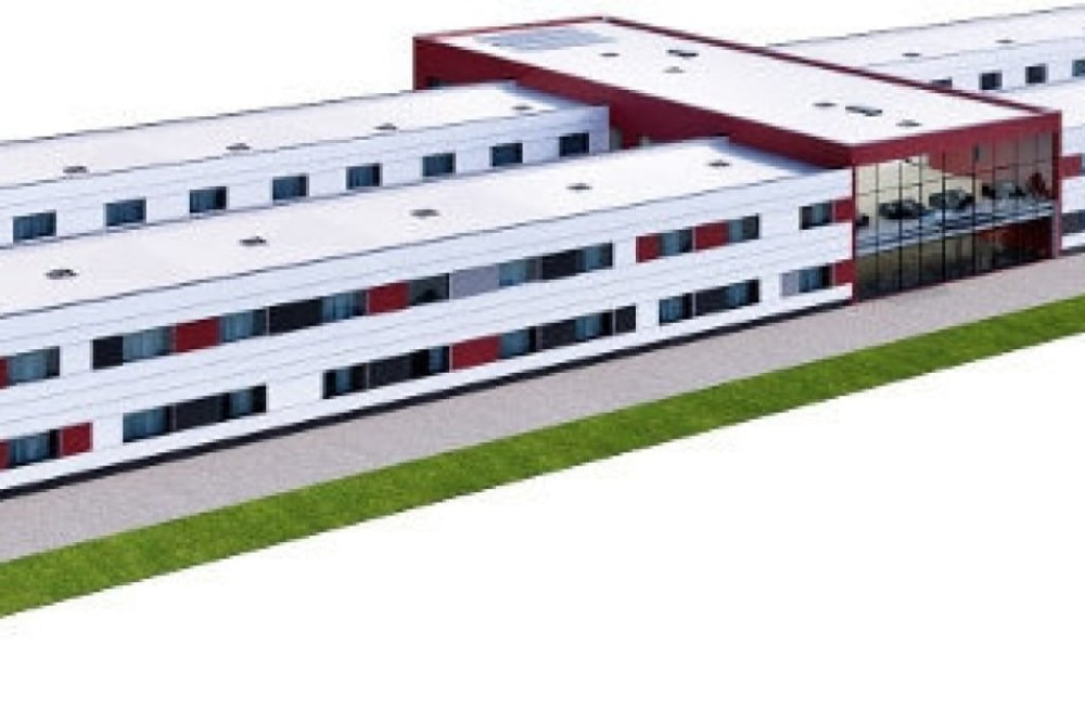 Projekt hotelu LK-96, dwukondygnacyjny, niepodpiwniczony, bez garażu - model