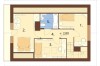 Projekt domu Broniszew N DM-6207 N, parterowy z poddaszem mieszkalnym, częściowo podpiwniczony z garażem - rzut poddasza