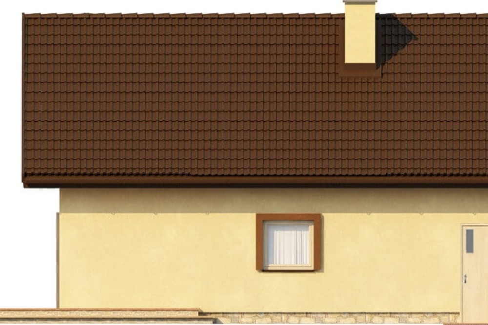 Projekt domu Broniszew N DM-6207 N, parterowy z poddaszem mieszkalnym, częściowo podpiwniczony z garażem - elewacja ogrodowa