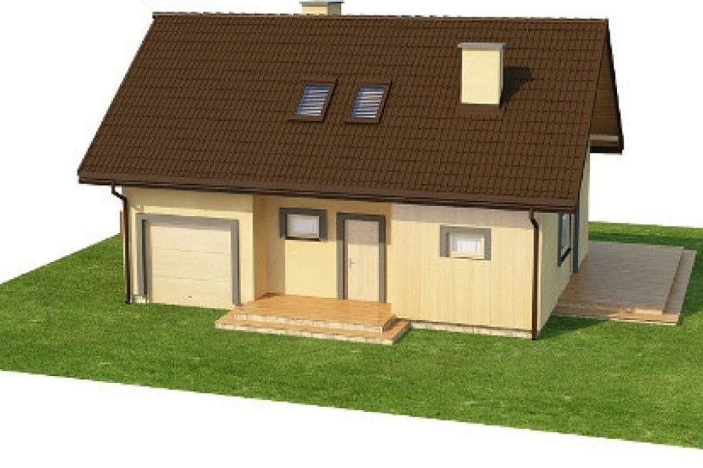 Projekt domu Broniszew N DM-6207 N, parterowy z poddaszem mieszkalnym, częściowo podpiwniczony z garażem - model