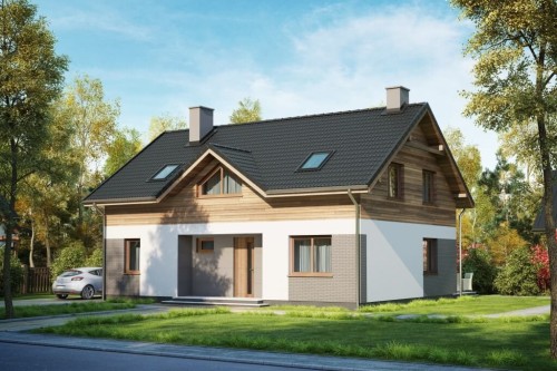 Projekt domu L-6630 - wykończenie elewacji