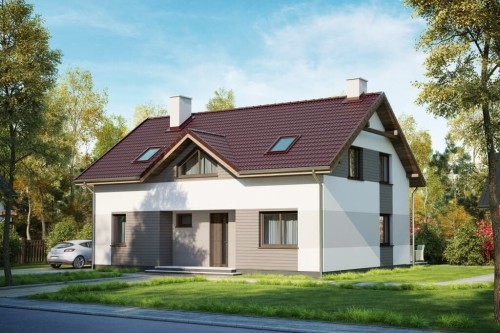 Projekt domu L-6630 - wykończenie elewacji