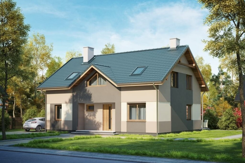 Projekt domu L-6630 - wykończenie elewacji