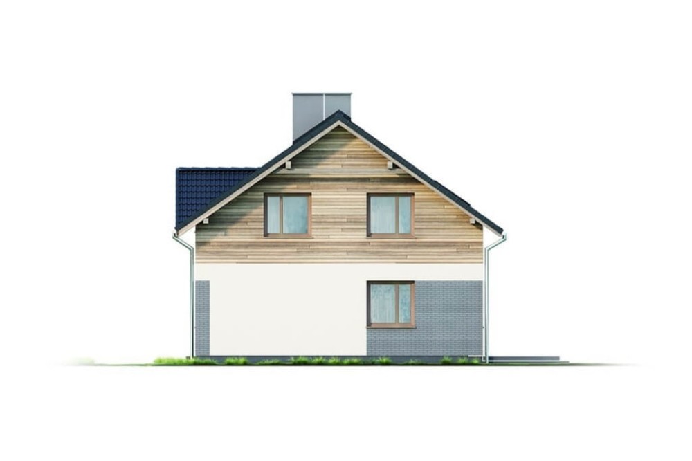 Projekt domu L-6630 - elewacja boczna