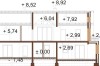 Projekt domu Etulo DM-6729, dwulokalowy, parterowy z poddaszem użytkowym, niepodpiwniczony, bez garażu - przekrój B-B