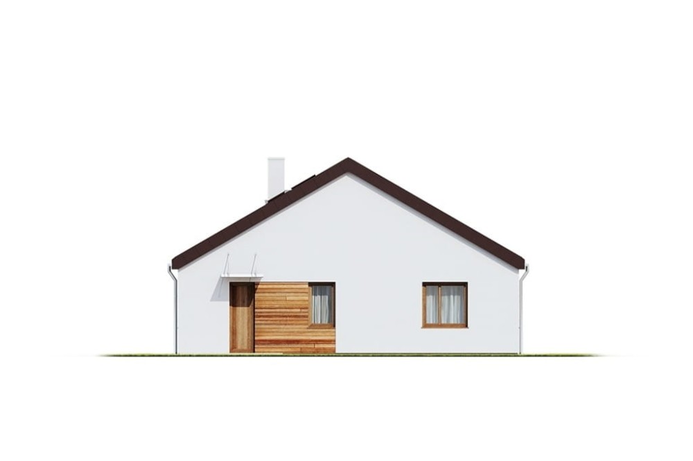 Projekt domu Agrit 2 L-6654,  parterowy, niepodpiwniczony, bez garażu - elewacja prawa