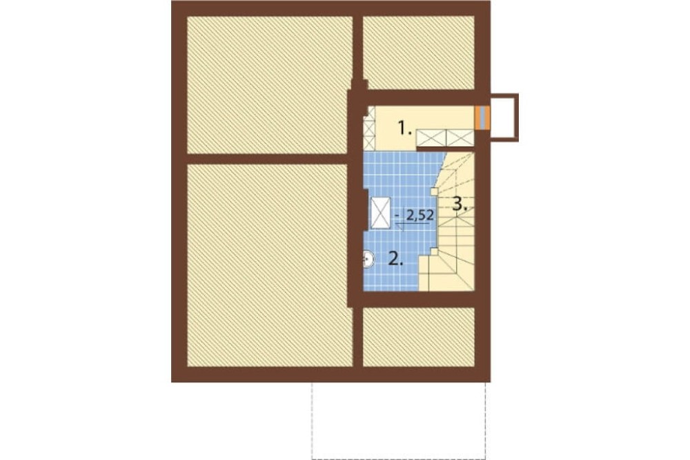 Projekt domu Niechcice N DM-6280 N, parterowy z poddaszem mieszkalnym, częściowo podpiwniczony - rzut piwnicy