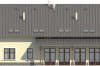 Projekt pensjonatu LK-31,  parterowy z poddaszem użytkowym, bez podpiwniczenia, bez garażu - elewacja lewa