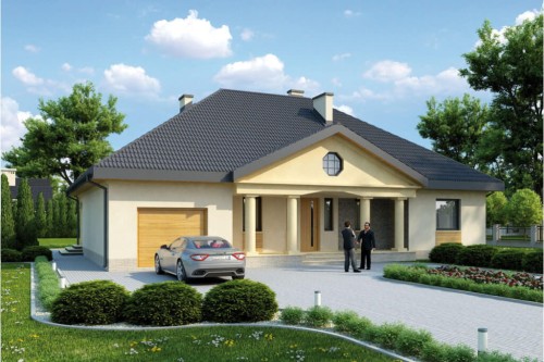 Projekt domu L-6326 - wykończenie elewacji