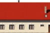 Projekt restauracji LK-24 B, parterowy z antresolą, niepodpiwniczony, bez garażu - elewacja ogrodowa