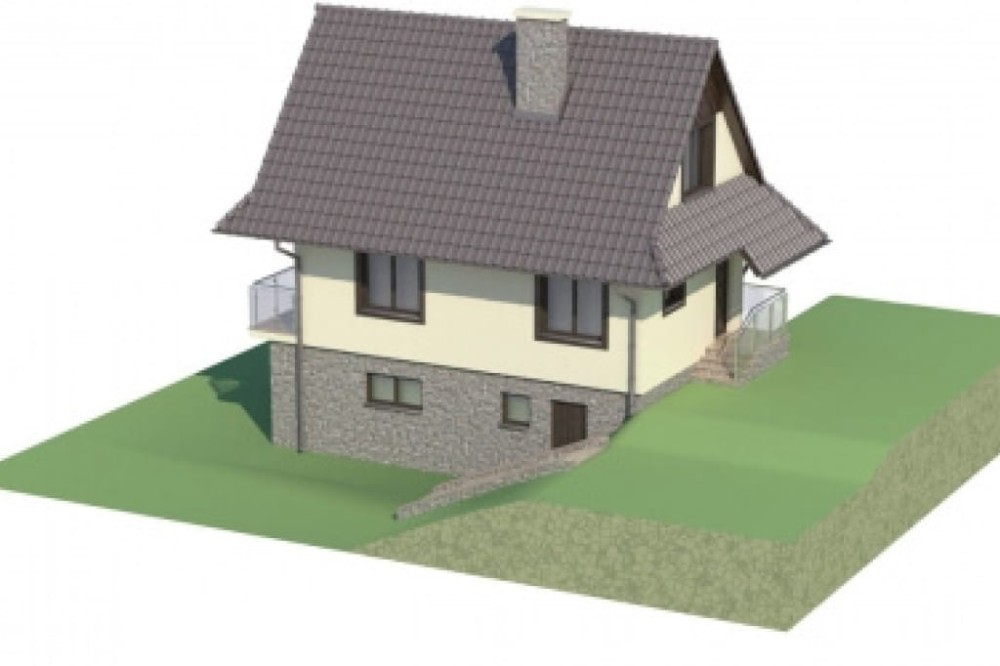 Projekt domu Wierzbin 2 L-6038, jednorodzinny, parterowy z garażem, z poddaszem mieszkalnym, podpiwniczony - model
