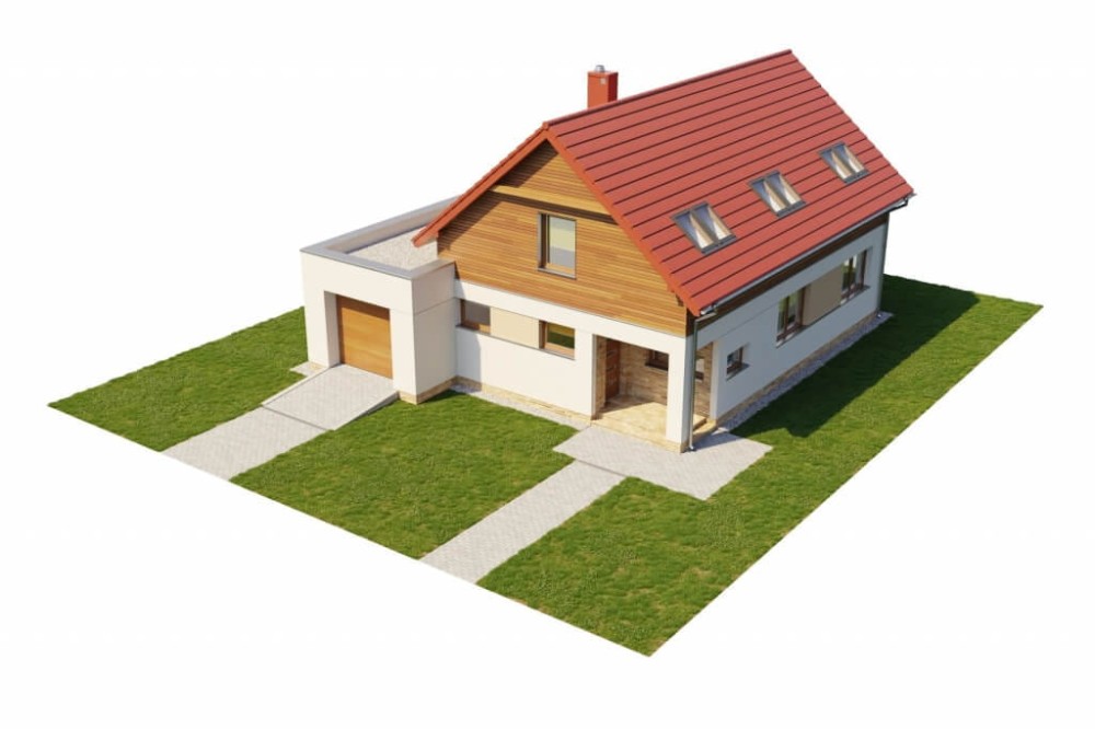 Projekt domu Milin 2 L-6640, parterowy z poddaszem użytkowym, z garażem, bez podpiwniczenia - model