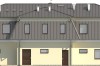 Projekt budynku usługowo - mieszkalnego LK-33, piętrowy, bez podpiwniczenia, bez garażu - elewacja ogrodowa