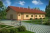 Projekt obory ZG-83, parterowy, niepodpiwniczony, bez poddasza - kolorystyka wersja 3