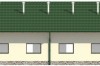 Projekt obory ZG-83, parterowy, niepodpiwniczony, bez poddasza - elewacja ogrodowa