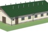 Projekt obory ZG-83, parterowy, niepodpiwniczony, bez poddasza - model