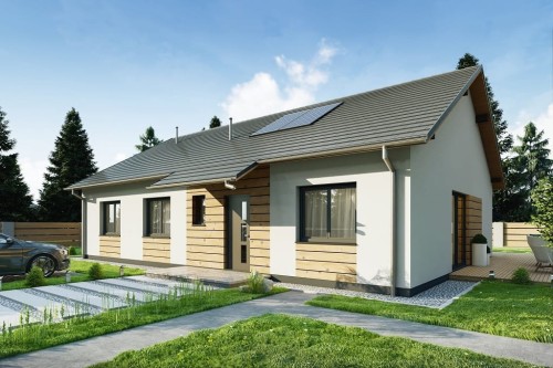 Projekt domu L-6735 - wykończenie elewacji