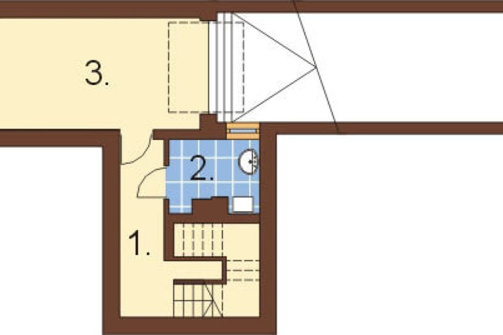 Projekt domu Osiecko L-6236, parterowy z poddaszem użytkowym, z podpiwniczeniem, z dwoma garażami, tradycyjny - rzut piwnicy