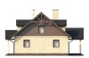Projekt domu Rajsko L-6187, parterowy z poddaszem mieszkalnym, bez podpiwniczenia - elewacja prawa