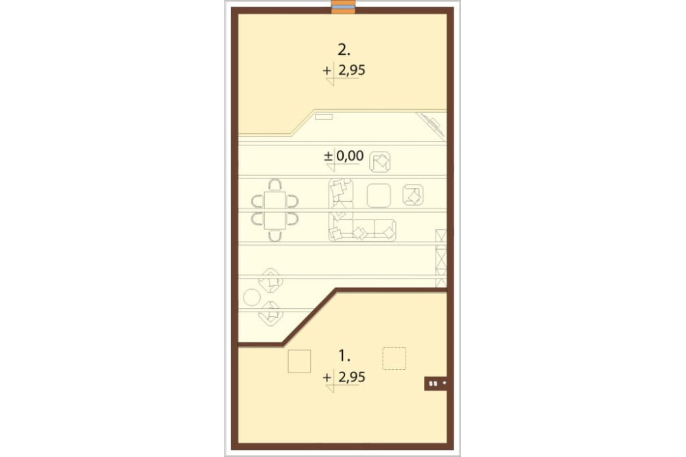 Projekt domu Tingo DM-6840, parterowy, bez garażu, bez podpiwniczenia - rzut poddasza