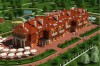 Projekt hotelu LK-21, budynek piętrowy z poddaszem użytkowym, bez podpiwniczenia - kolorystyka wersja 4