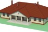 Projekt domu Ełk 2 L-6471, parterowy, jednorodzinny, dworkowy, z garażem -model