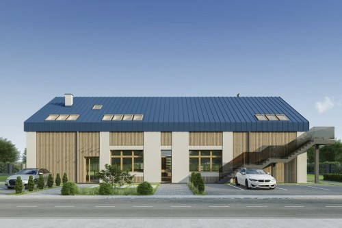 Projekt budynku K-144 - wykończenie elewacji