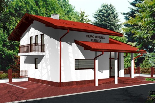 Projekt budynku K-09 - wykończenie elewacji